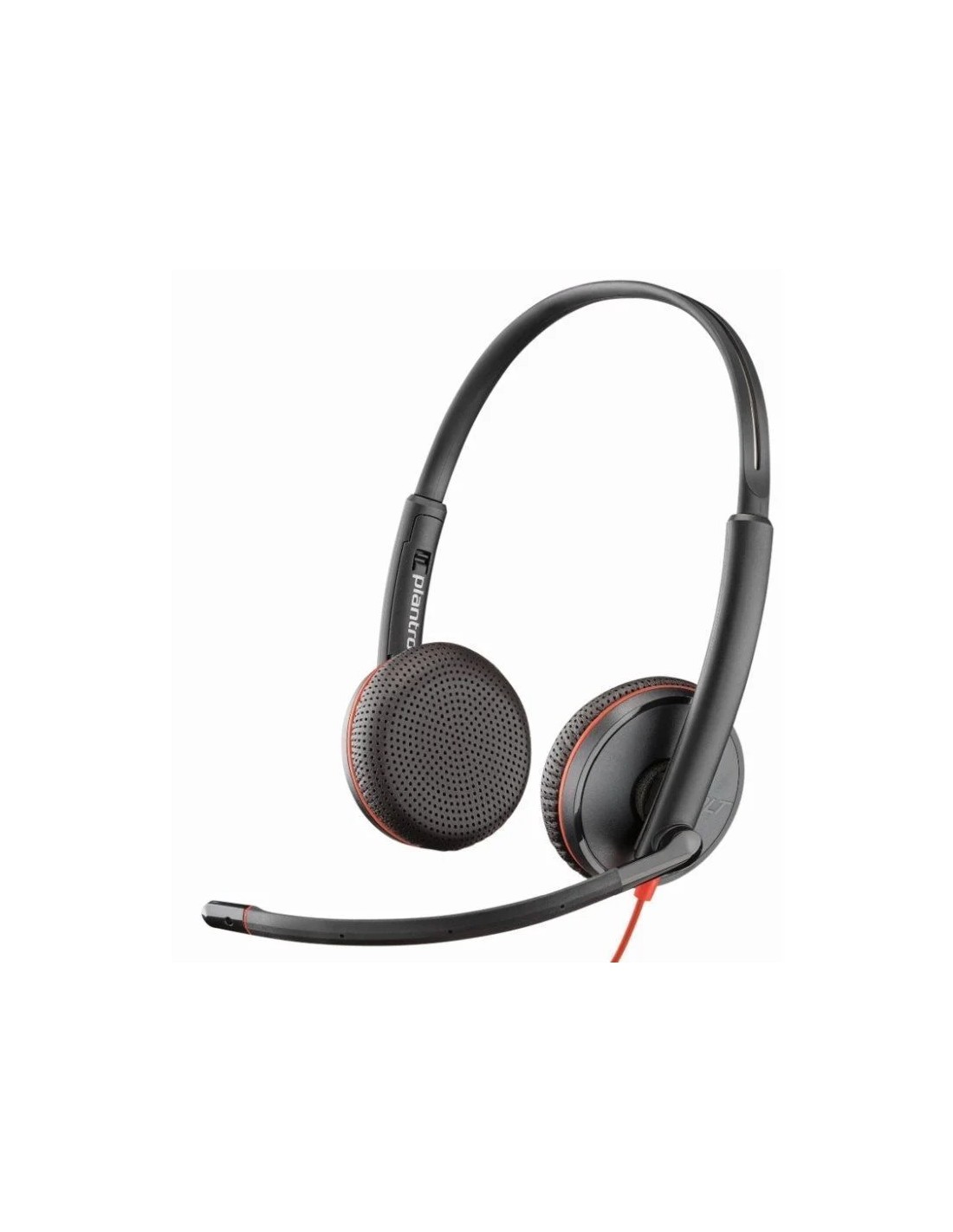 Auriculares Plantronics Blackwire C3225/ con Micrófono/ Jack 3.5/ USB/ Negros