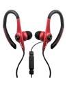 Auriculares Deportivos Elbe AU-107-MIC/ con Micrófono/ Jack 3.5/ Rojo y Negro