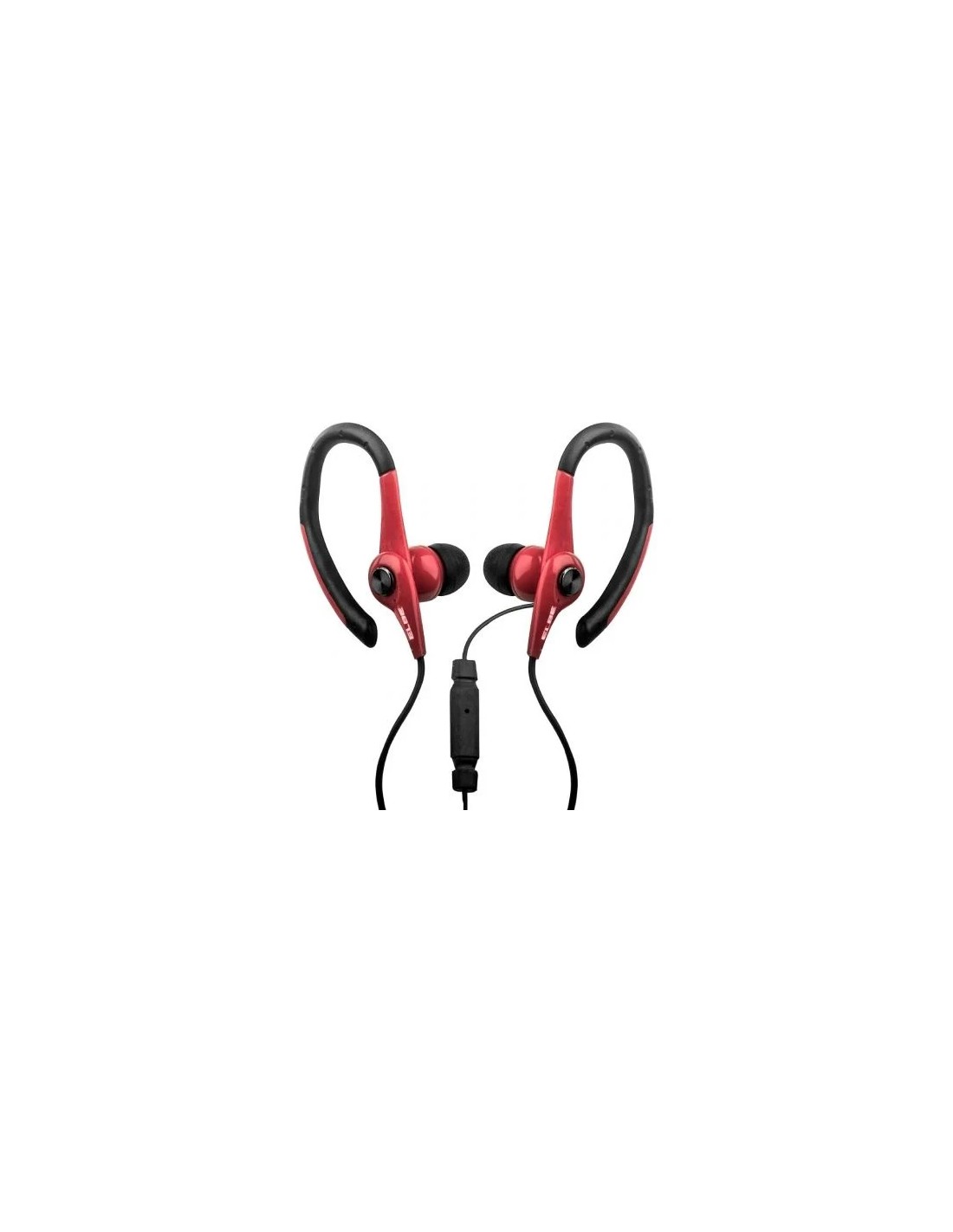 Auriculares Deportivos Elbe AU-107-MIC/ con Micrófono/ Jack 3.5/ Rojo y Negro