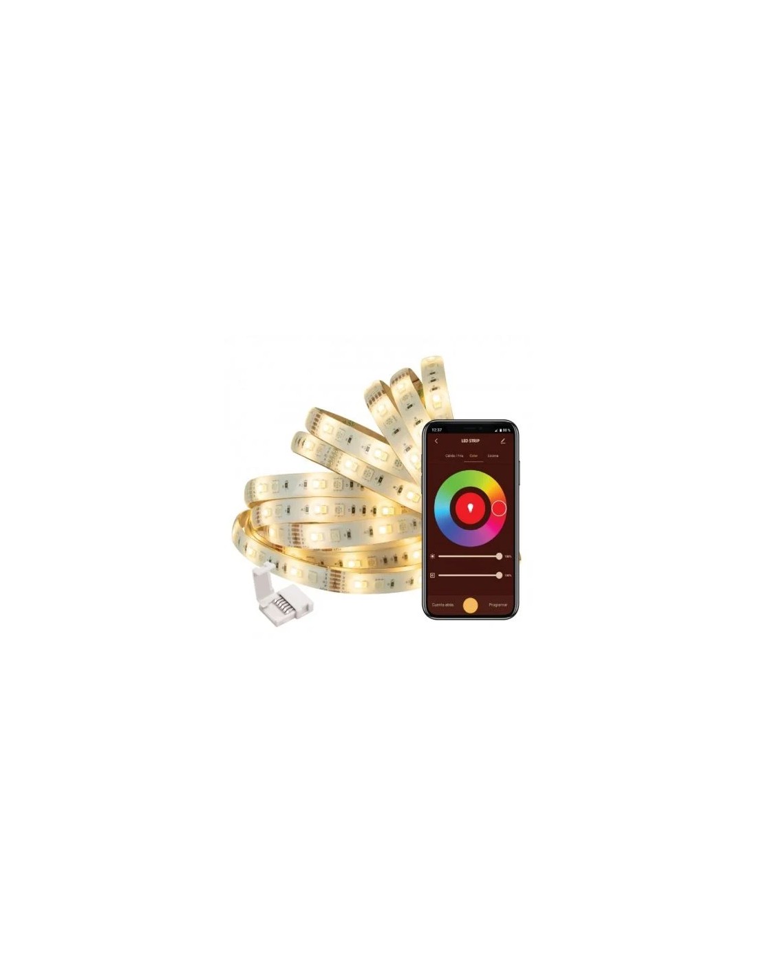 Tira LED Muvit IO MIOLST002/ 5m/ 24W/ Color RGB+CCT/ Regulable/ WiFi