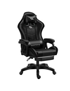 Silla Gaming PowerGaming Con Altavoz Bluetooth y Masaje + Reposapiés Negro