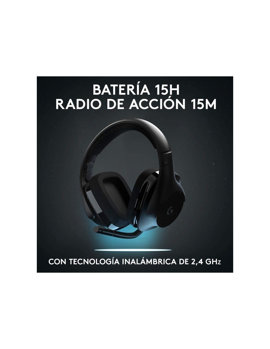 Auriculares Gaming Inalámbricos con Micrófono Logitech G533/ Negros