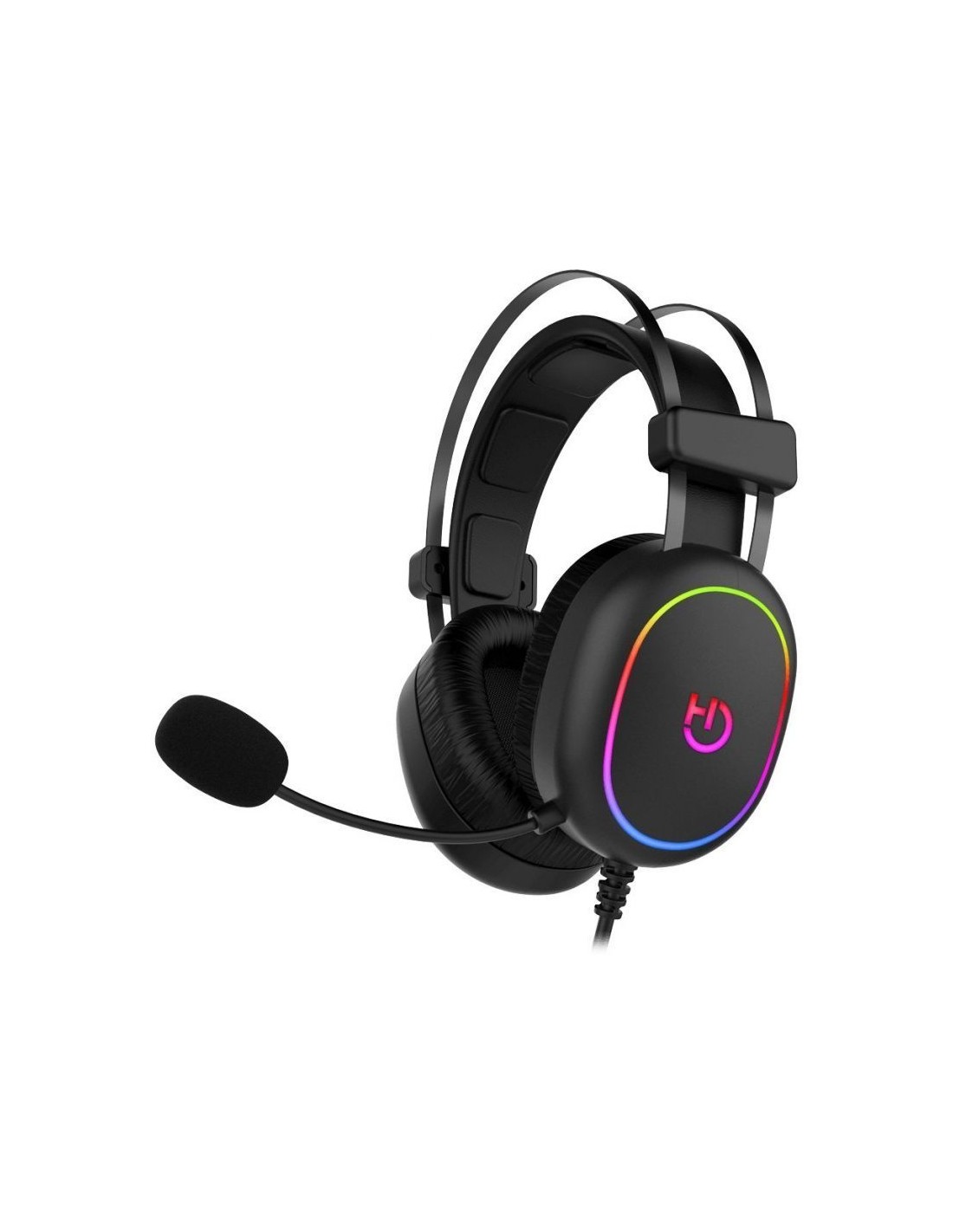 Auriculares Gaming con Micrófono Hiditec Erys ARGB/ Jack 3.5/ Negros