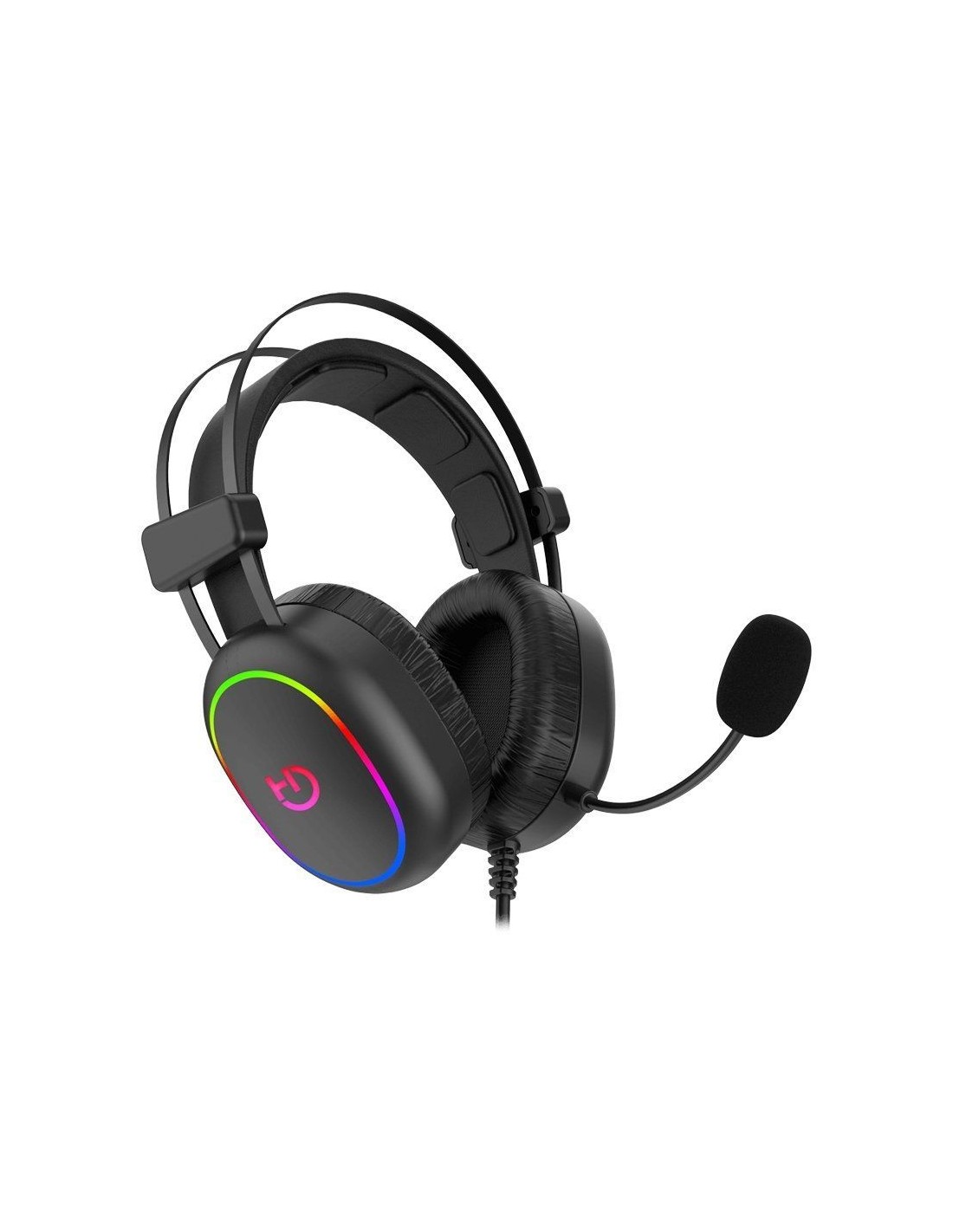 Auriculares Gaming con Micrófono Hiditec Erys ARGB/ Jack 3.5/ Negros