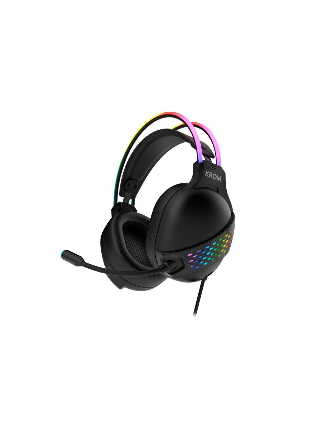 Auriculares Gaming con Micrófono Krom Klaim/ Jack 3.5/ USB 2.0/ Negros