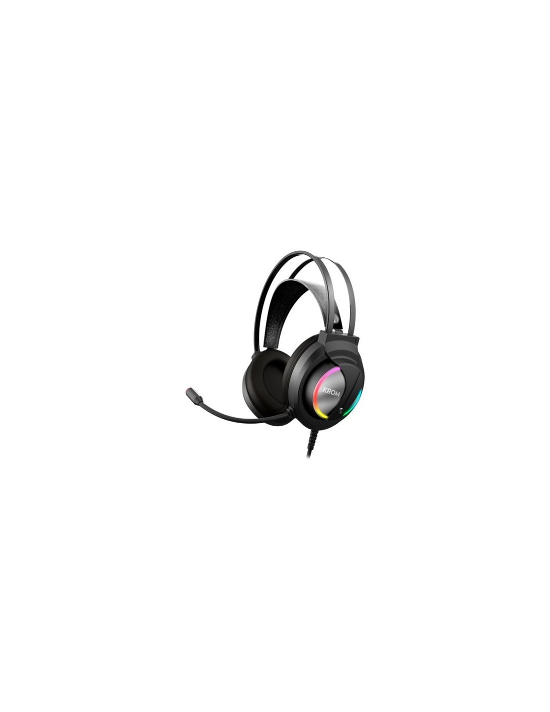 Auriculares Gaming con Micrófono Krom Kappa/ Jack 3.5/ USB 2.0/ Negros