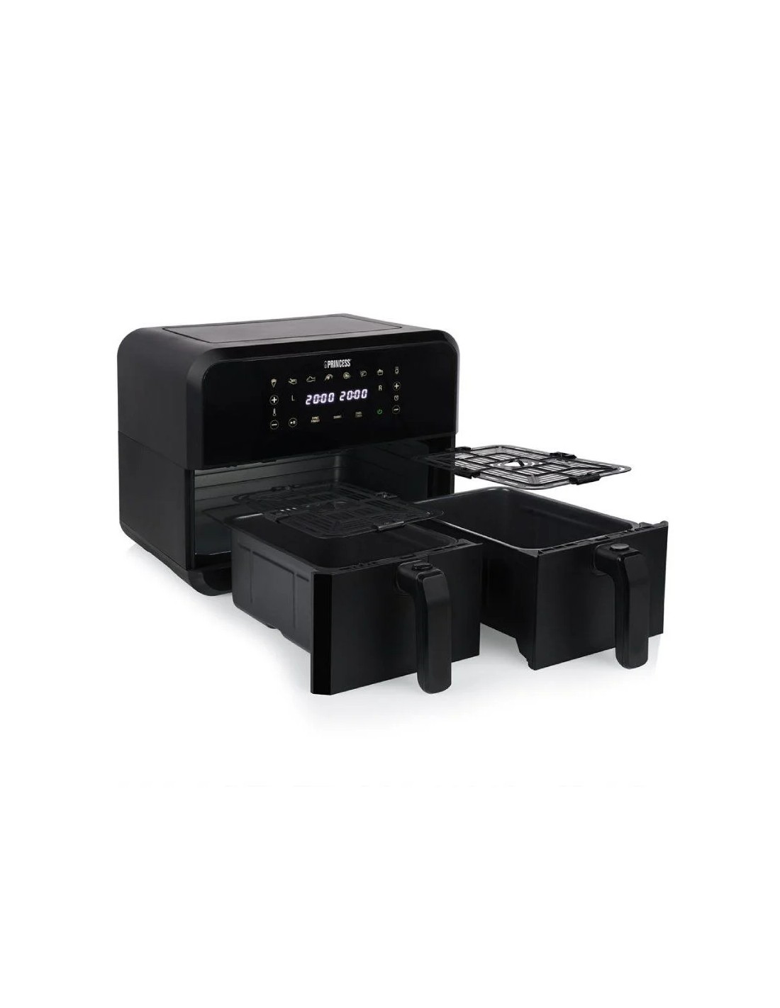 Freidora por Aire / Sin Aceite Princess Double Basket Airfryer/ 2400W/ Capacidad 8L
