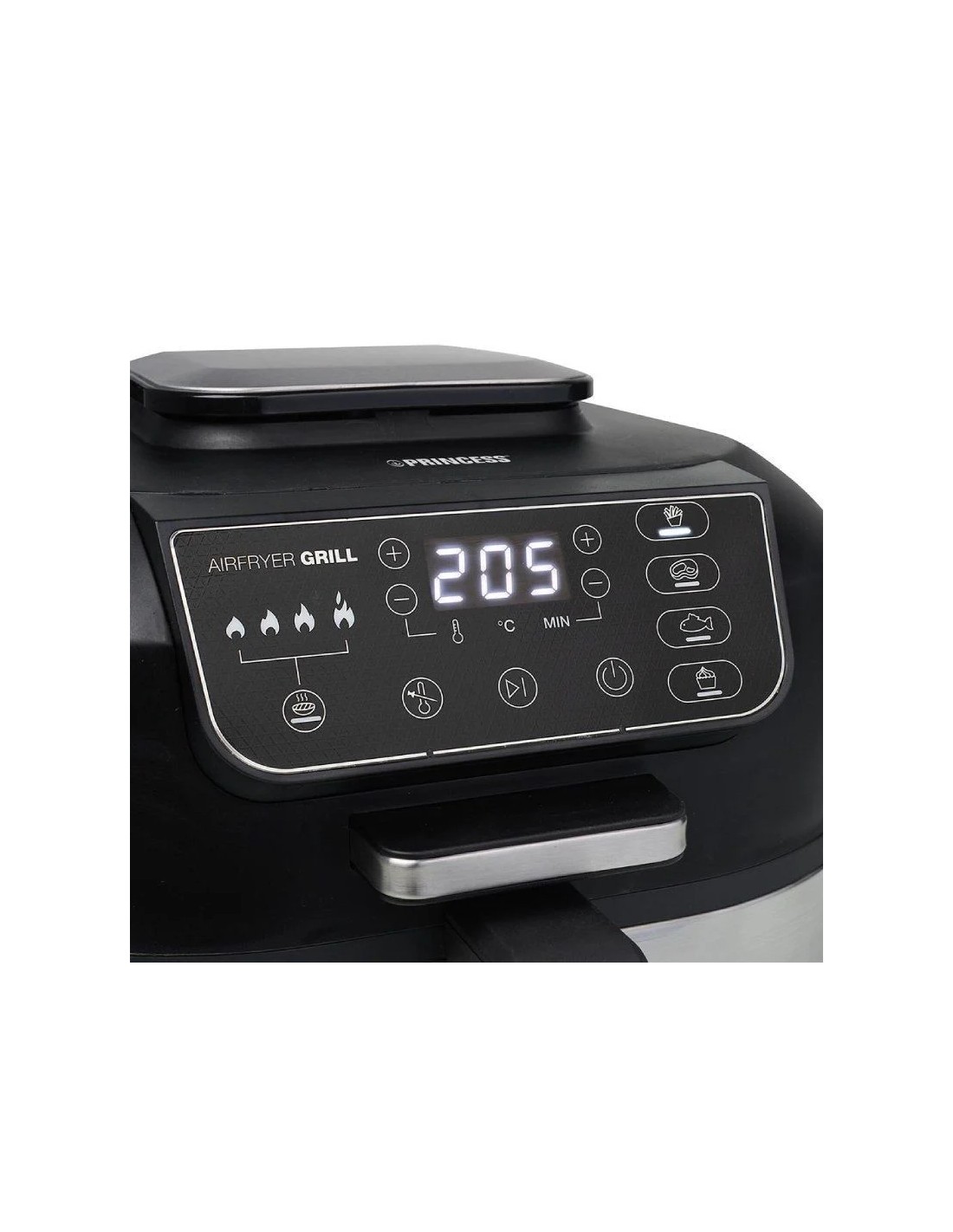 Freidora por Aire / Sin Aceite con Parrilla Princess Airfryer Grill/ 1760W/ Capacidad 5.6L