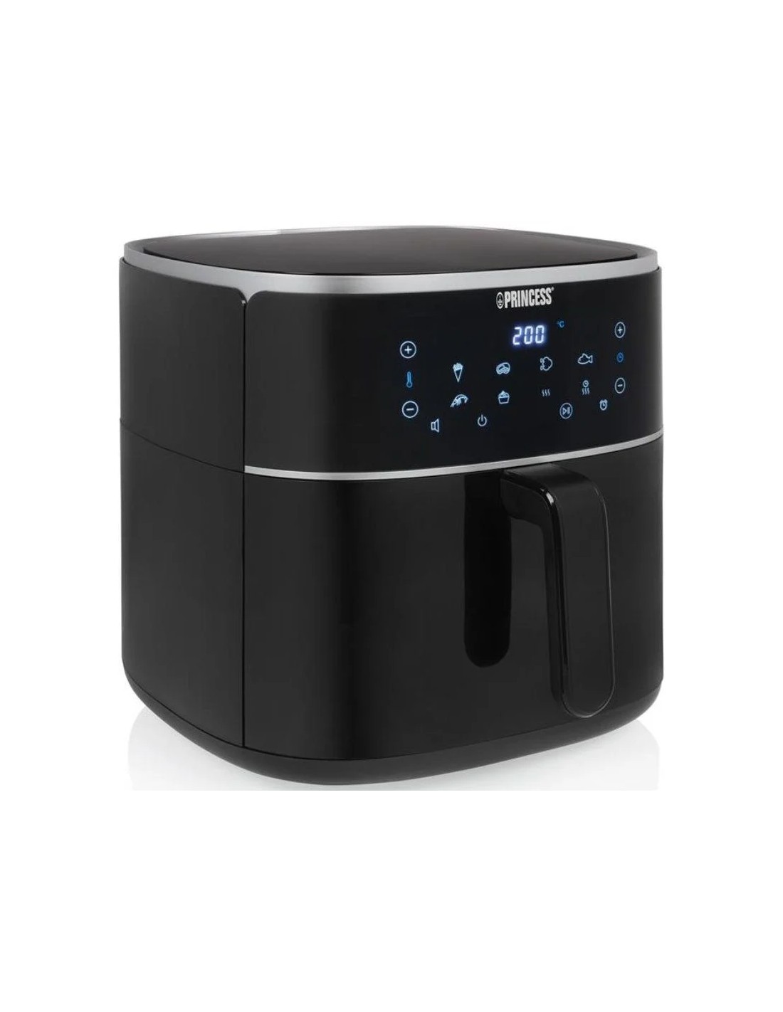 Freidora por Aire / Sin Aceite Princess Digital Aerofryer/ 1800W/ Capacidad 8L