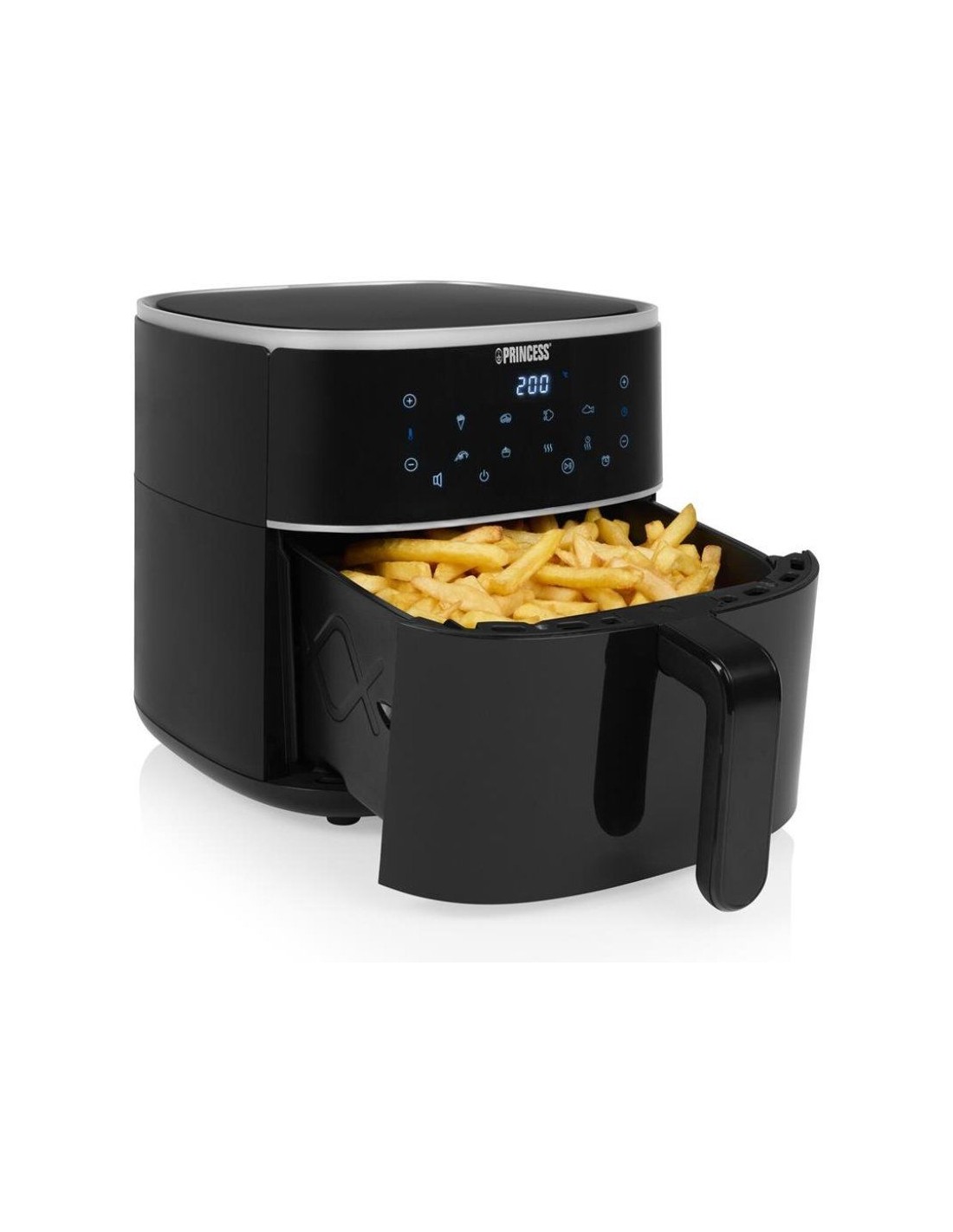 Freidora por Aire / Sin Aceite Princess Digital Aerofryer/1500W/ Capacidad 6L