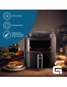 Freidora por Aire / Sin Aceite Grunkel Black Light Fryer/ 1400W/ Capacidad 6L