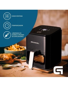 Freidora por Aire / Sin Aceite Grunkel Black Easy Fryer/ 1200W/ Capacidad 4L 2