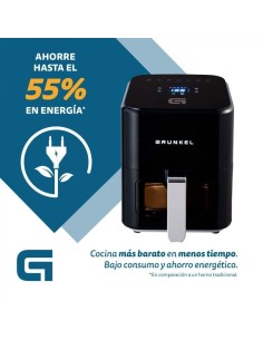 Freidora por Aire / Sin Aceite Grunkel Black Easy Fryer/ 1200W/ Capacidad 4L 2