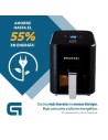 Freidora por Aire / Sin Aceite Grunkel Black Easy Fryer/ 1200W/ Capacidad 4L