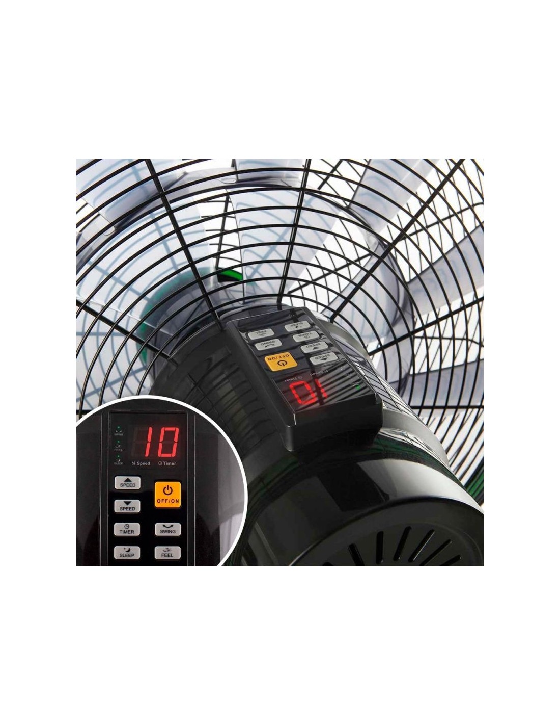 Ventilador de Pie Silent Night Orbegozo SF 0248/ 18 Aspas 45cm/ 11 velocidades