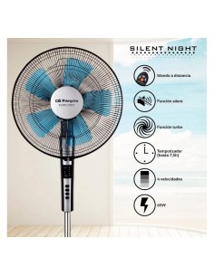 Ventilador de Pie Orbegozo SF 0640/ 65W/ 5 Aspas 40cm/ 2 velocidades 2