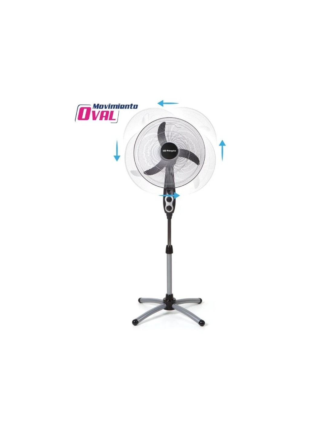 Ventilador de Pie Orbegozo SF 0156/ 60W/ Aspas 45cm/ 3 Velocidades