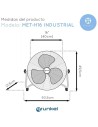 Ventilador de Suelo Industrial Grunkel MET-H16INDUSTRIAL/ 90W/ 3 Aspas 40cm/ 3 Velocidades