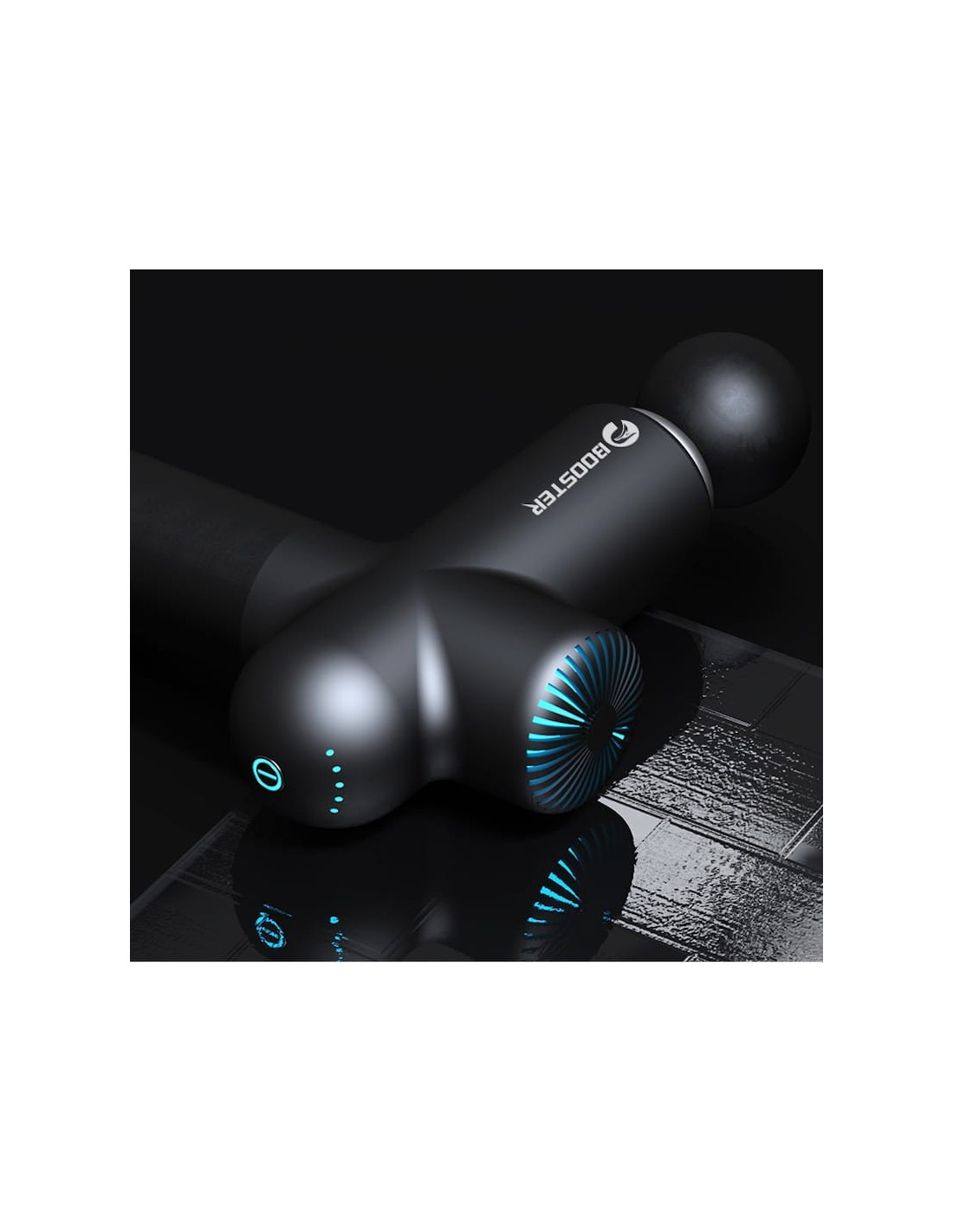 Pistola de Masaje Muscular Booster 6 Cabezales Smart-Hit Reducción de Ruido