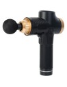 Pistola de Masaje Muscular 12 Cabezales 30 Niveles Negro/Dorado