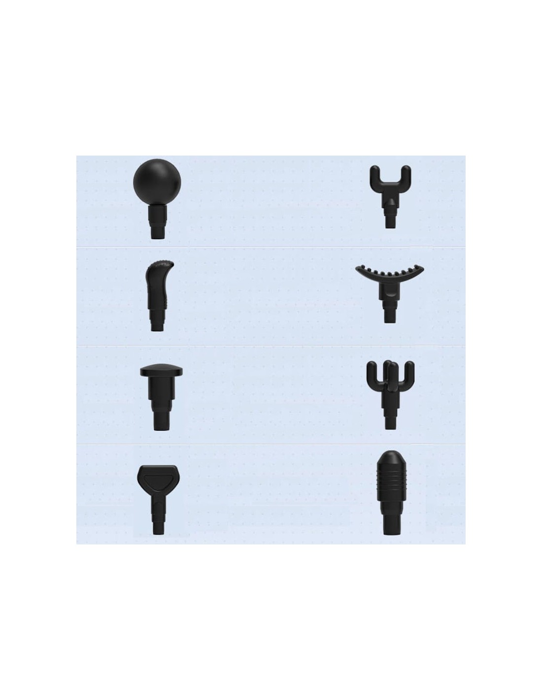 Pistola de Masaje Muscular 8 Cabezales 12 Niveles LCD Touch Negro