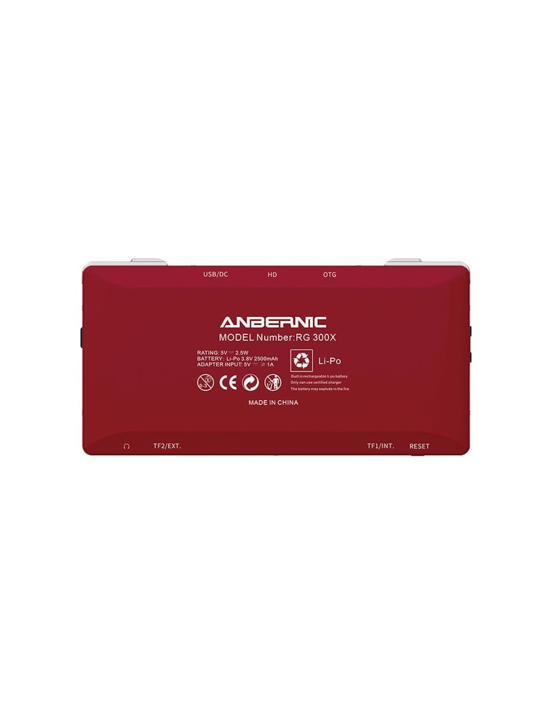 Consola Retro Portátil Anbernic RG300X 16GB Rojo + Tarjeta de Memoria 32GB