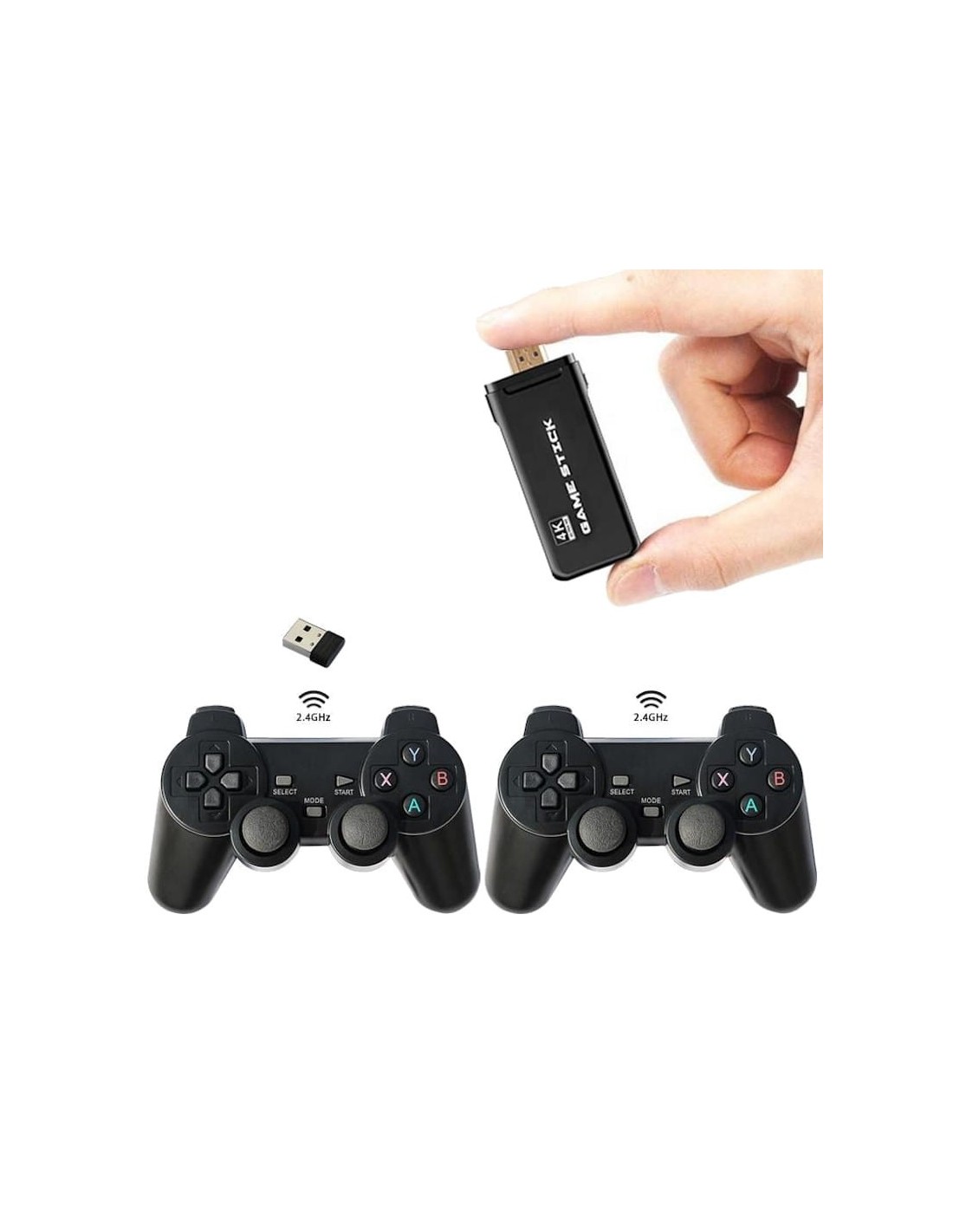 Consola Arcade Stick 4K 64GB + 2 mandos inalámbricos HDMI