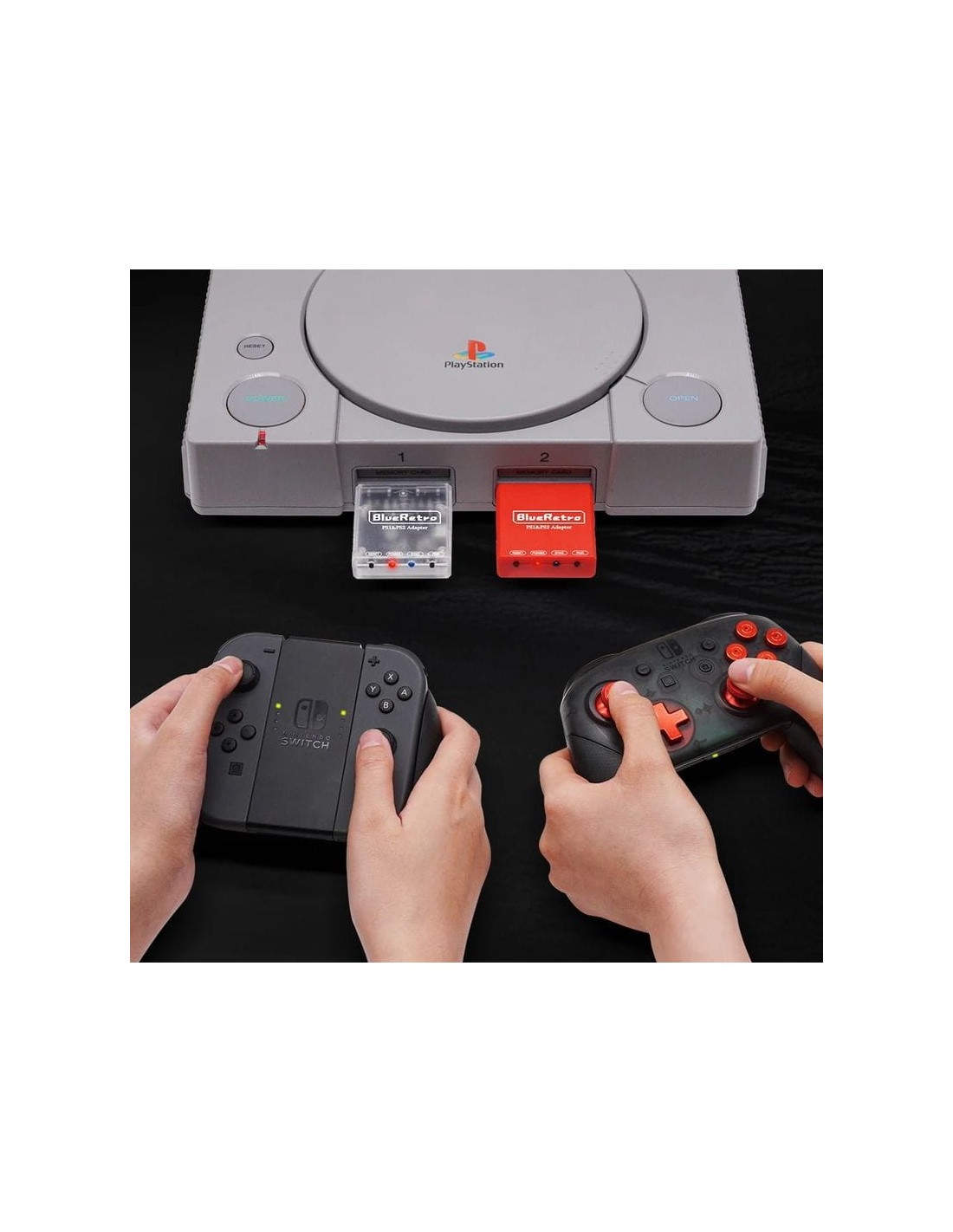 RetroScaler BlueRetro PS1, PS2, PS3, PS4, PS5, Nintendo Switch Rojo - Adaptador para gamepad
