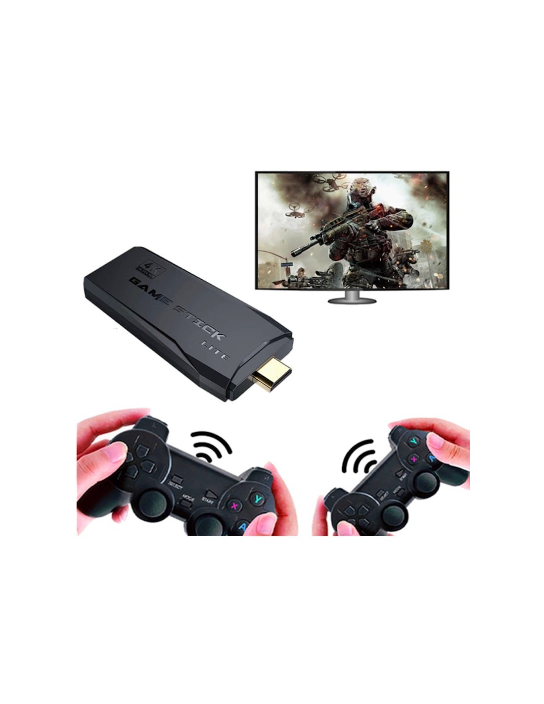 Consola Arcade Game Stick Lite 4K 64GB HDMI + 2 mandos inalámbricos