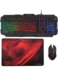Pack Gaming Mars Gaming MCP118/ Teclado + Ratón Óptico + Alfombrilla