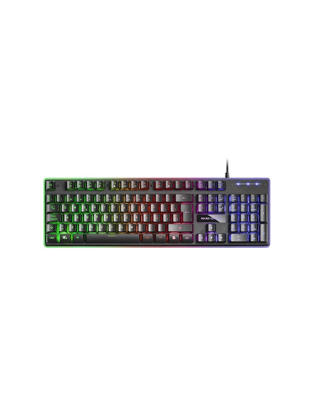 Pack Gaming Mars Gaming MCPEX/ Teclado H-MECH + Ratón Óptico + Auriculares con Micrófono + Alfombrilla