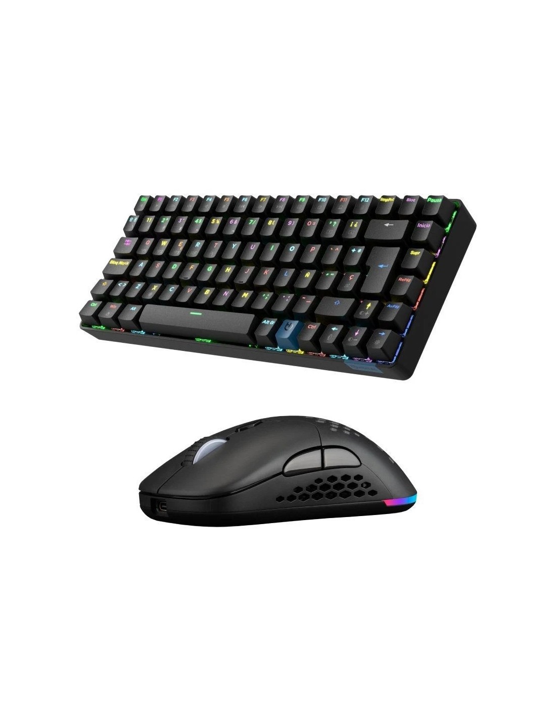 Pack Gaming Hiditec/ Teclado Mecánico Inalámbrico GM1K + Ratón Inalámbrico GX30 PRO Wireless