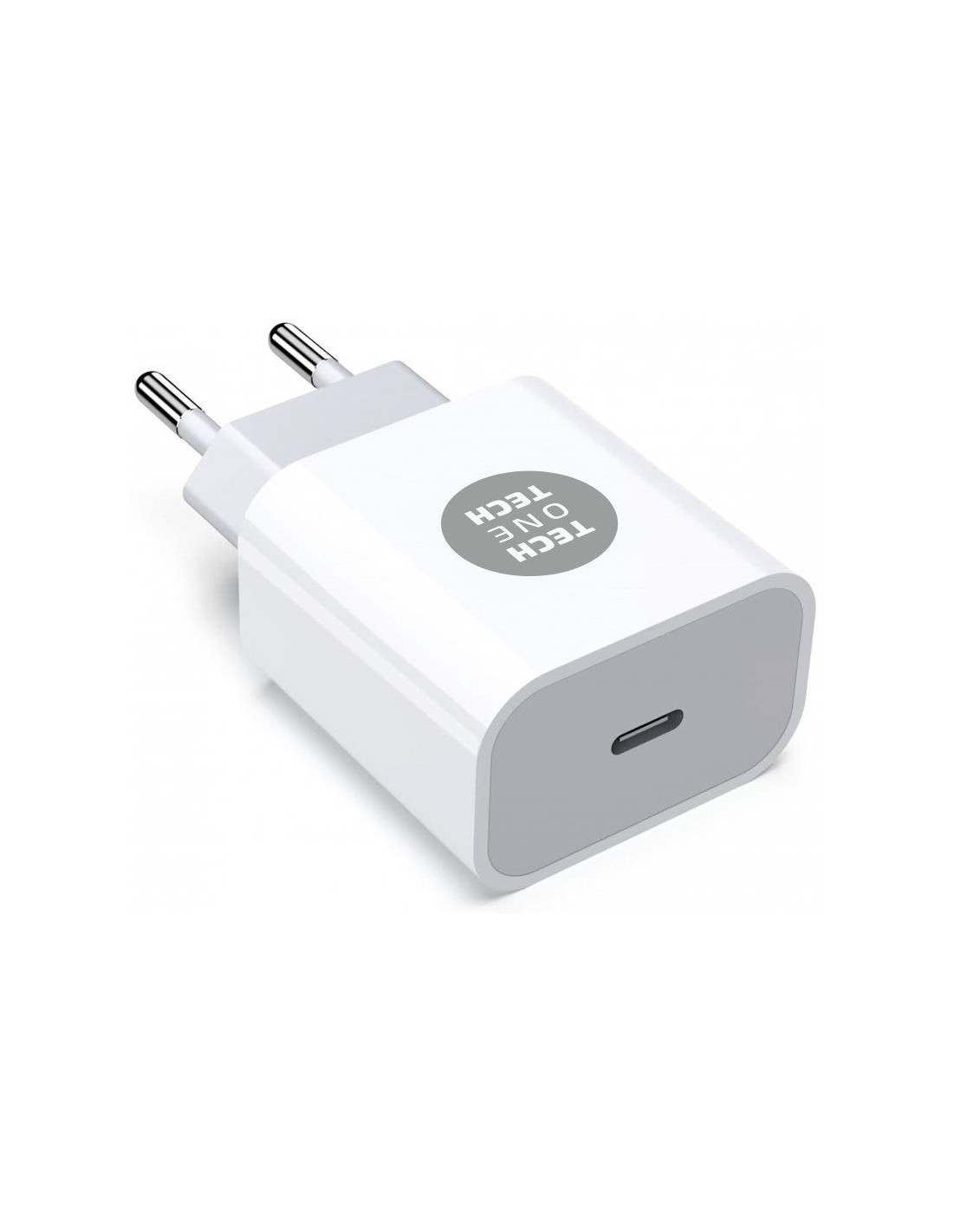 Cargador de Pared Tech One Tech TEC2263/ 1xUSB Tipo-C + Cable USB Tipo-C/ 3A/ Blanco