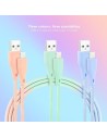 Cables USB 2.0 Lightning Nanocable 10.10.0401-CO1/ USB Macho - Lightning Macho/ 1m/ 3 Unidades/ Rosa, Azul y Verde
