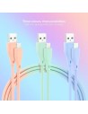 Cables USB 2.0 Lightning Nanocable 10.10.0401-A1/ USB Macho - Lightning Macho/ 1m/ 3 Unidades/ Rosa, Azul y Verde
