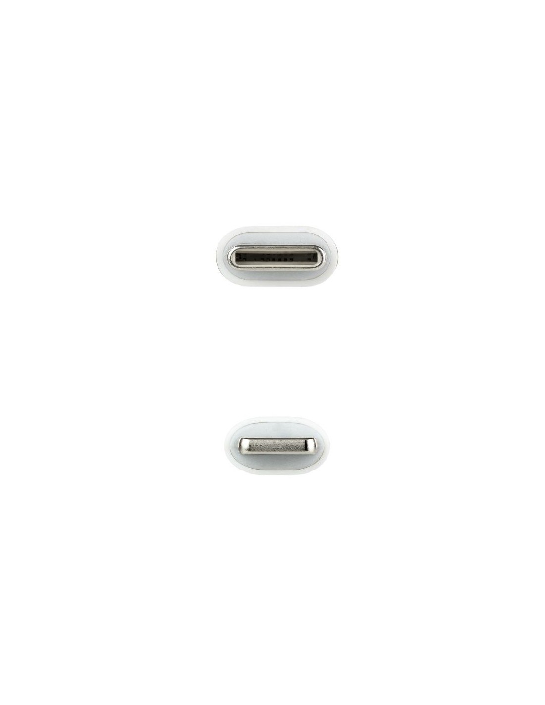 Cable USB 2.0 Tipo-C Lightning Nanocable 10.10.0601/ USB Tipo-C Macho - Lightning Macho/ 1m/ Blanco