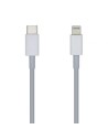 Cable Lightning Aisens A102-0442/ Lightning Macho - USB Tipo-C Macho/ 1m/ Blanco