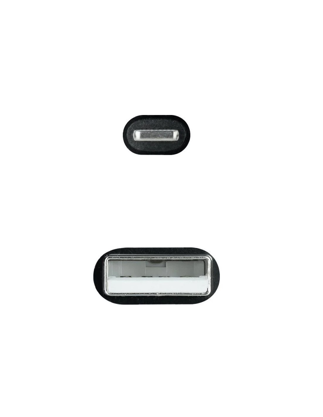 Cable USB 2.0 Lightning Nanocable 10.10.0401-COBK/ USB Macho - Lightning Macho/ 1m/ Negro