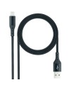 Cable USB 2.0 Lightning Nanocable 10.10.0401-COBK/ USB Macho - Lightning Macho/ 1m/ Negro