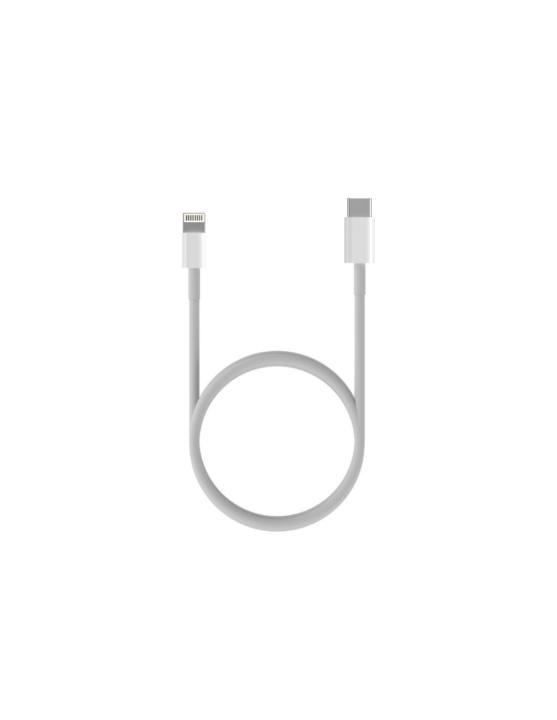 Cable USB 2.0 Tipo-C Lightning Aisens A102-0543/ USB Tipo-C Macho - Lightning Macho/ Hasta 2.5W/ 60Mbps/ 50cm/ Blanco