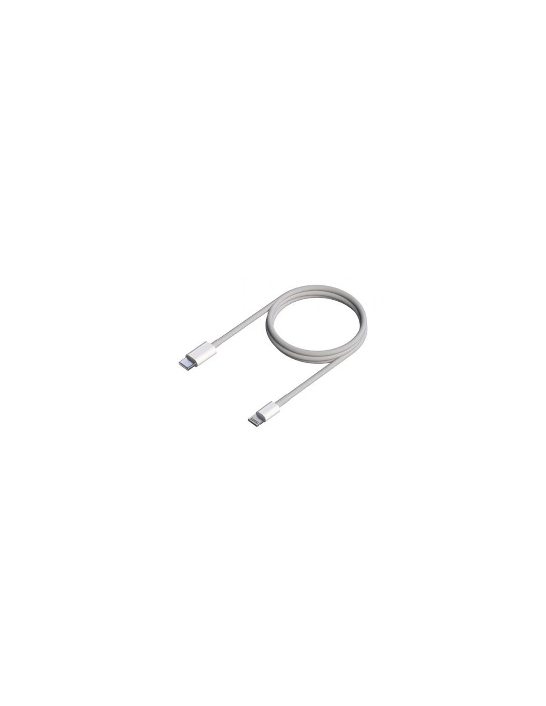 Cable USB 2.0 Tipo-C Lightning Aisens A102-0543/ USB Tipo-C Macho - Lightning Macho/ Hasta 2.5W/ 60Mbps/ 50cm/ Blanco