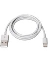 Cable Lightning Aisens A102-0035/ USB Macho - Lightning Macho/ Hasta 2.5W/ 60Mbps/ 1m/ Blanco