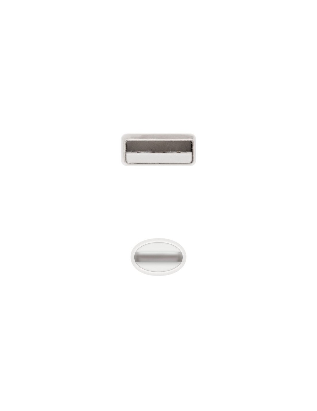 Cable USB 2.0 Lightning Nanocable 10.10.0400/ USB Macho - Lightning Macho/ 50 cm/ Blanco