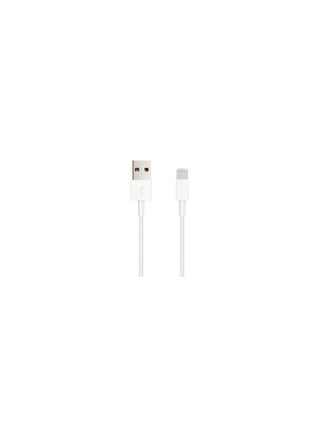 Cable USB 2.0 Lightning Nanocable 10.10.0400/ USB Macho - Lightning Macho/ 50 cm/ Blanco