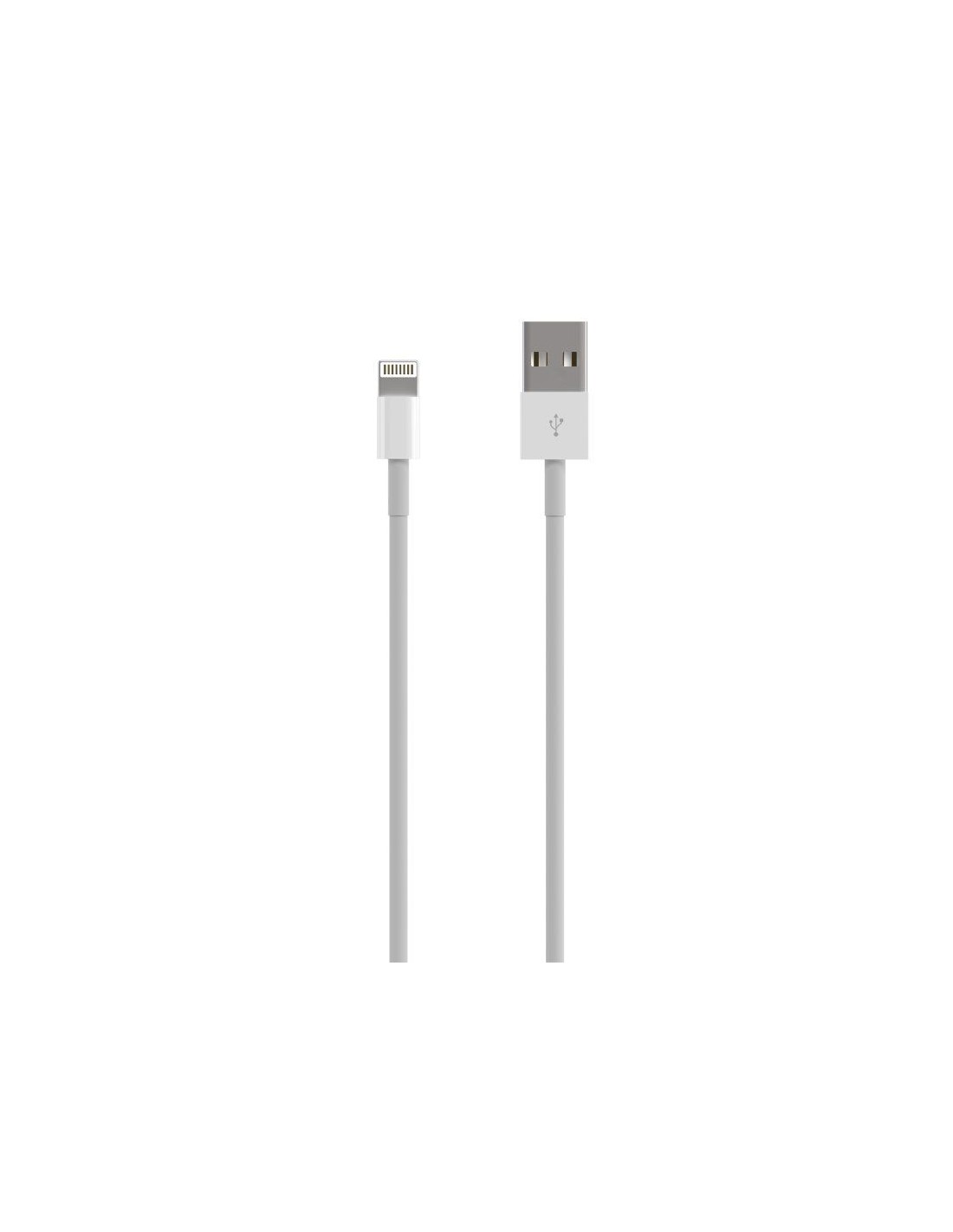 Cable Lightning Aisens A102-0542/ USB Macho - Lightning Macho/ Hasta 2.5W/ 60Mbps/ 50cm/ Blanco