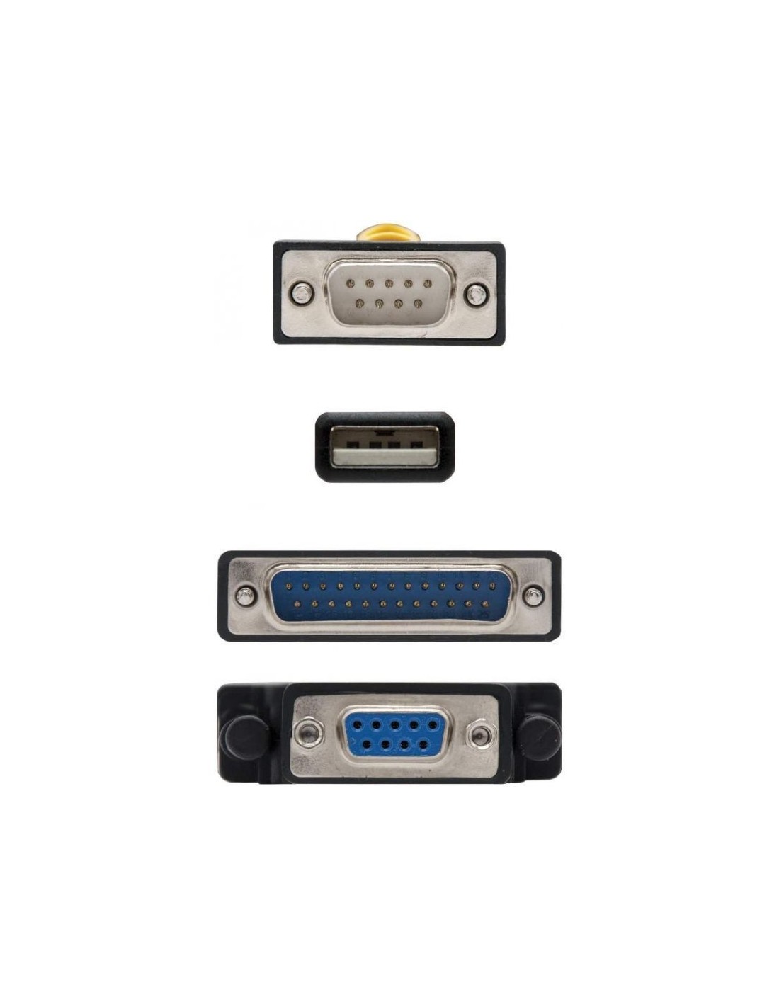 Cable Conversor impresora Nanocable 10.03.0002/ USB Macho - DB9 Macho/ DB25 Macho
