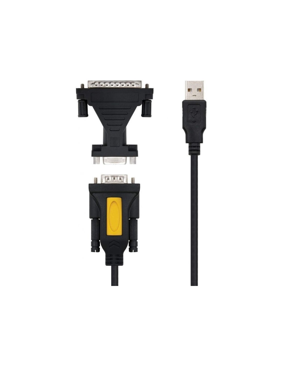 Cable Conversor impresora Nanocable 10.03.0002/ USB Macho - DB9 Macho/ DB25 Macho