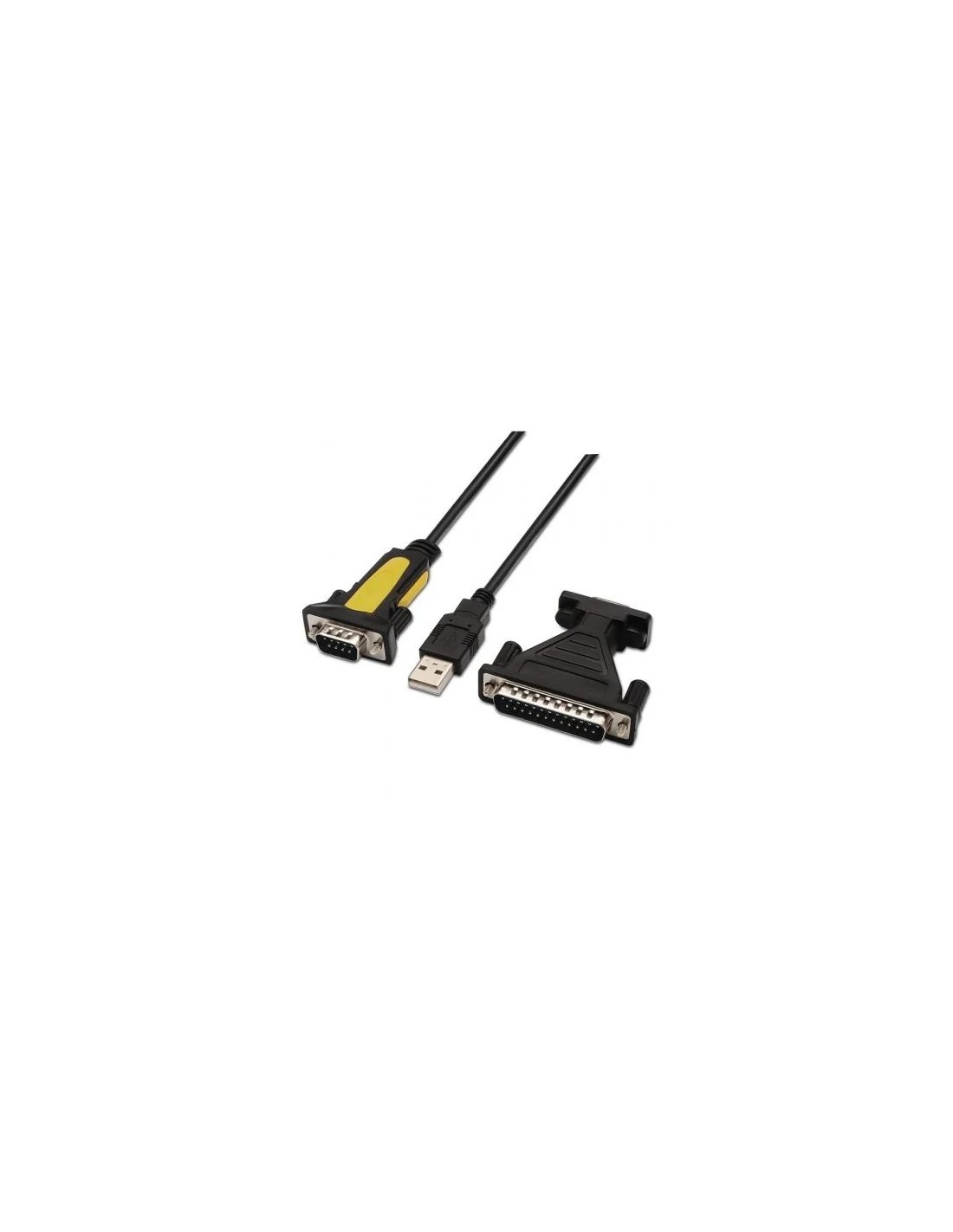 Cable Conversor impresora Aisens A104-0039/ USB Macho - DB9 Macho/ 1.8m/ Negro