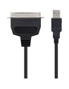 Cable Conversor impresora Nanocable 10.03.0001/ USB Macho - CN36 Macho/ 1.5m/ Negro