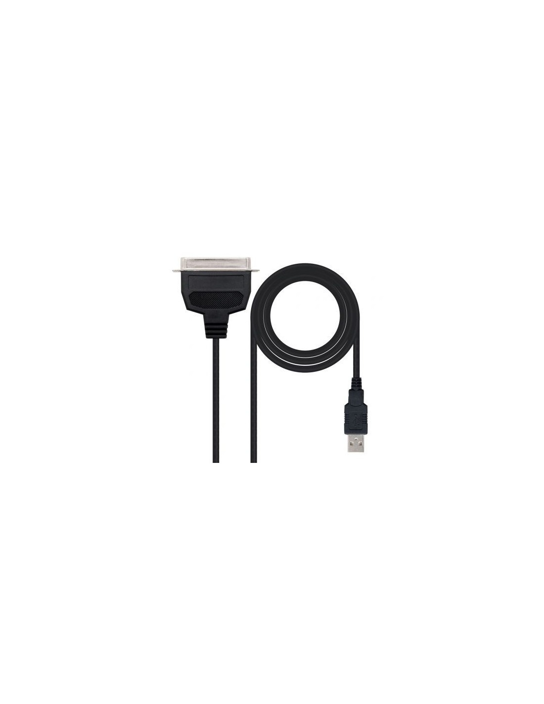 Cable Conversor impresora Nanocable 10.03.0001/ USB Macho - CN36 Macho/ 1.5m/ Negro